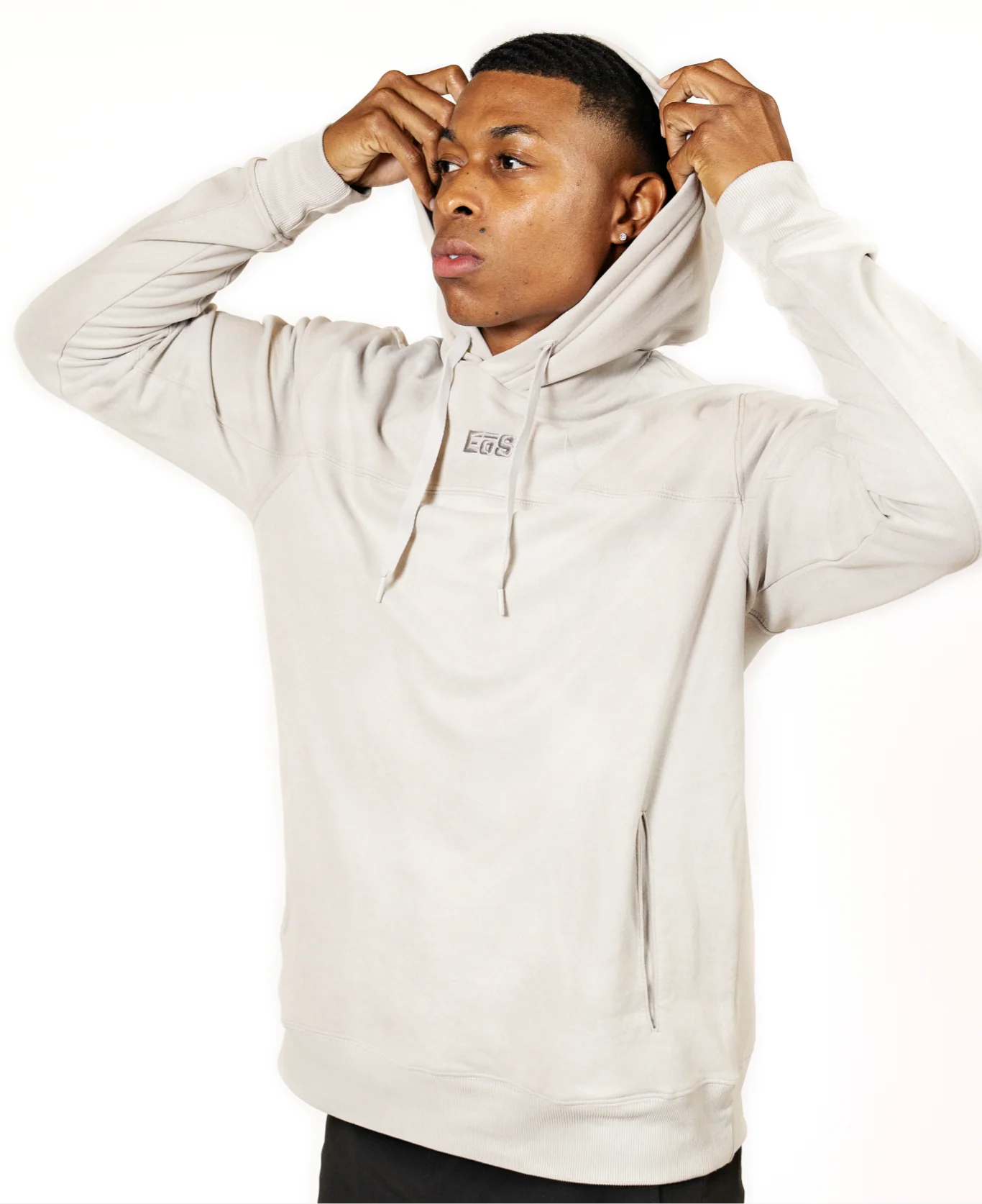 Men's EōS Melange Fleece Hoodie - Satellite - Image 6